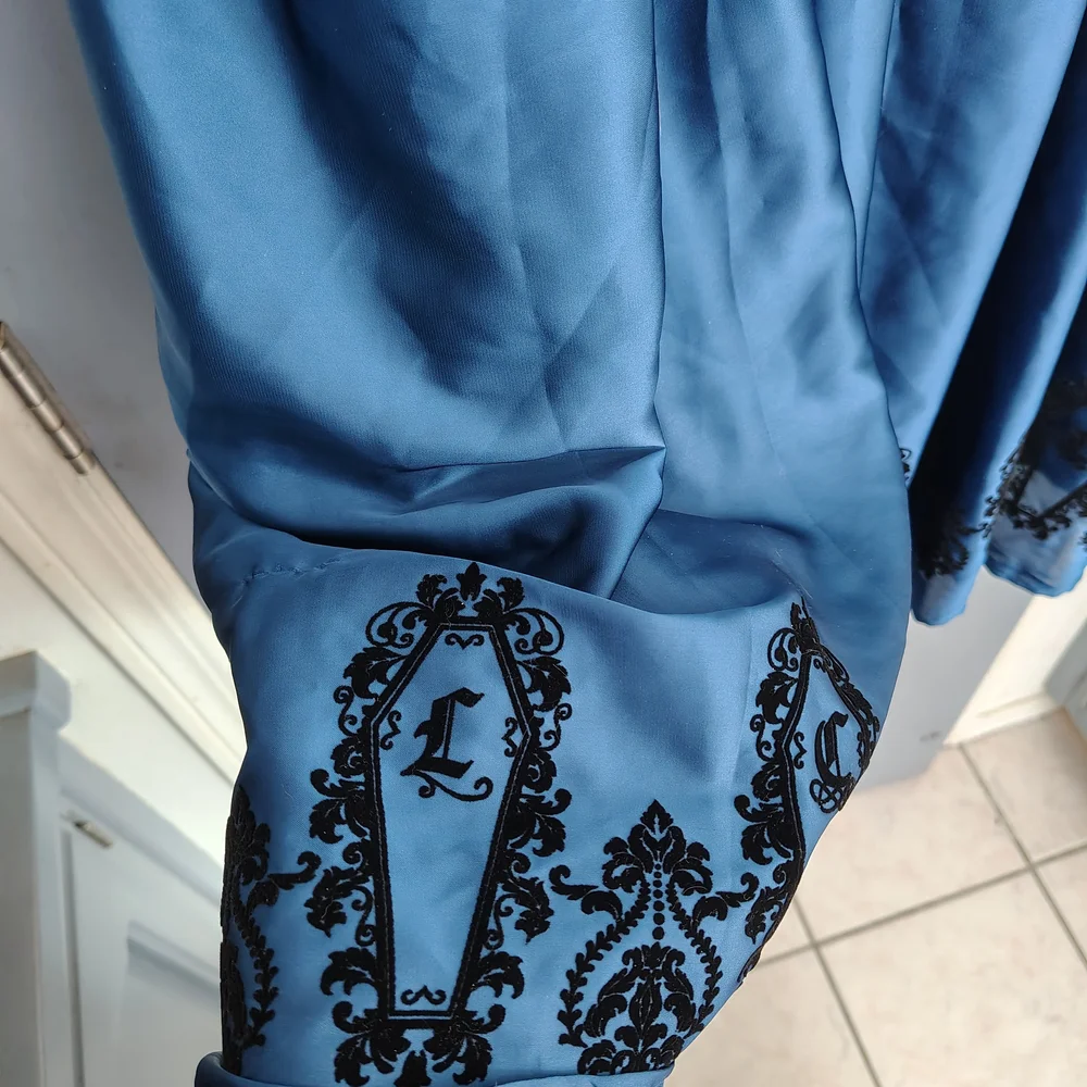 Hot Topic Deep Blue Satin Dress - Picture 2 of 6